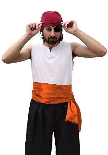 C-ZOFEK Karate Sash Kung Fu Suit Satin Waist Belt 2 PCS 126”*13” for Pirate Cosplay Anime Halloween Accessories4