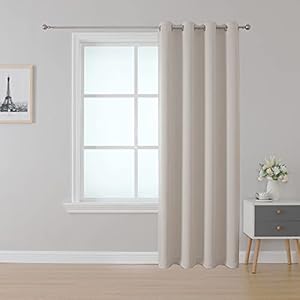 Upcortinassi Beige Verdunkelungsvorhang, Feuerhemmend, 132x244cm