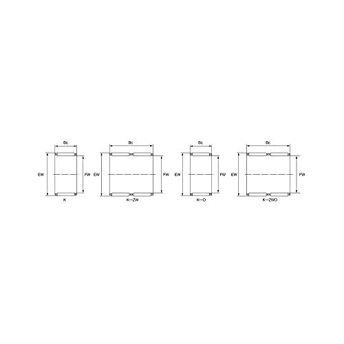 Rodamiento de agujas K252917 de 25x29x17 mm con jaula radial 59241/25 7