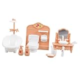 Stimule la créativité : construire et décorer la maison de poupée avec votre enfant améliore la créativité et aide à développer sa motricité fine, mini de salle de bain pour poupées, accessoires et meubles de maison de poupée