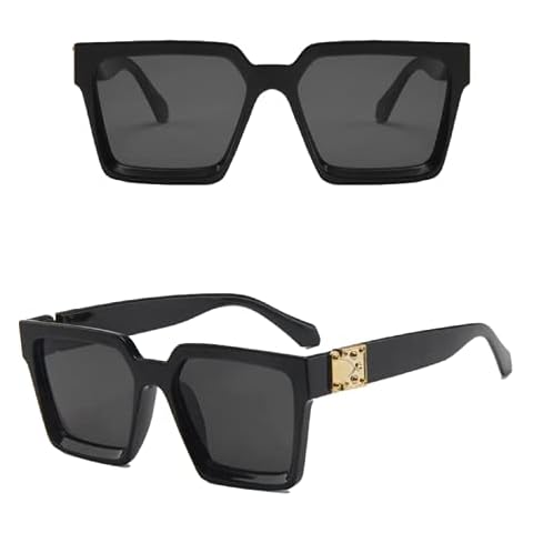 No Name Ltd Mens Oversized Rapper Sunglasses Celeb Square Retro Hip Hop Shades Glasses Cover