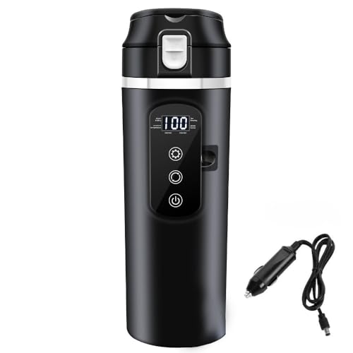 YAKINO�u0���`100�����x���R�ݒ�v 500ml �ԍړd�C�P�g�� DC12V/24V �J�[�p���g���b�N�p�d�C�|�b�g 304�X�e�����X�| �Ԓ��� �₩�� �ۉ��J�b�v�ɂ��Ȃ� ��������OFF�@�\/�󕰂��h�~�@�\ �E�H�[�^�[�J�b�v �R��Ȃ� �ԍڃ|�b�g ��