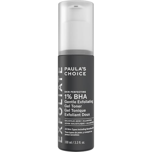 Paula's Choice SKIN PERFECTING 1% BHA Exfoliating Gel Toner for Sensitive Skin, Gentle Facial Smoother with Salicylic Acid and Allantoin for Redness, Clogged & Enlarged Pores, Fragrance-Free
