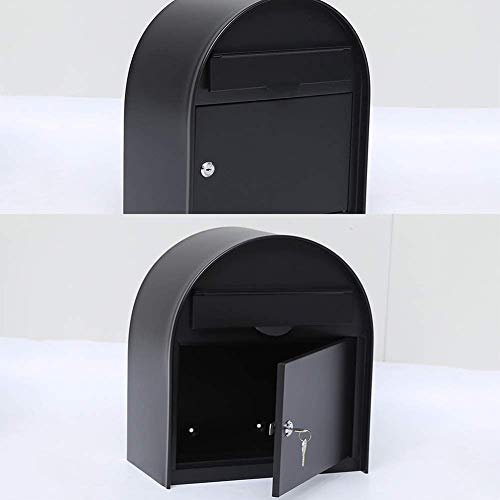 KANULAN Brievenbus, waterdicht, wandmontage, brievenbus, Europa, villa, huis, tuin, buiten, krantendoos, zwart… - Afbeelding 6