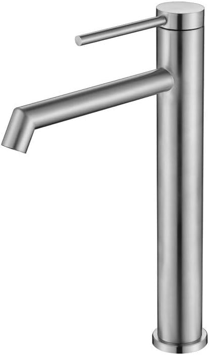 Robinet de lavabo salle de bain mitigeur eau chaude et froide en acier inox 304