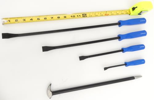 Pry Bar Set 5-Piece Heavy-Duty with Rolling Head & Chisel Tips Tech Team by Tech Team - Used condition - Image 8