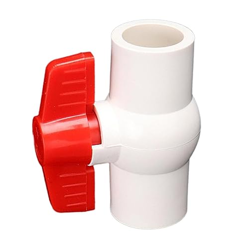 MagiDeal - MagiDeal Robinet à tournant sphérique en PVC, poignée en T compacte bidirectionnelle, vanne d'arrêt d'eau, raccord de tuyau droit pour tuyaux d'égout de, blanc 20mm