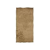 Dimensions : 130 g. FANTAZIO Serviette de Toilette en Coton Motif Carte Ancienne