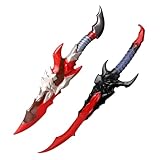 17.7inch 2Pcs Set Anime Replica Prop Halloween Cosplay Foam Knight Dagger Weapons for Collection and Gifts