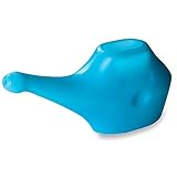 QwikFlo Light-Weight Neti Pot Sinus Rinse Kit- Compact Neti Pot for Kids and Adults - Travel Friendly Nose Wash Netty Pot - (Blue)