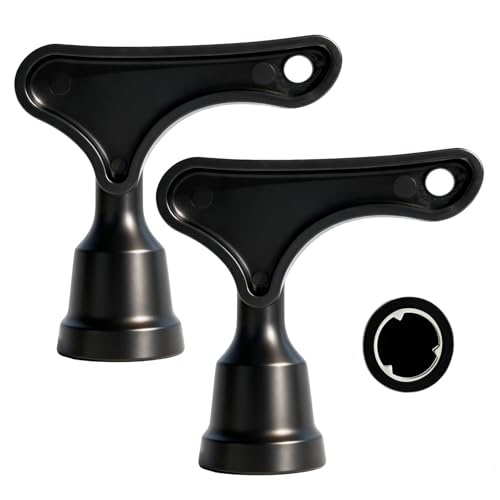 Image of Plkjiu 2Pcs Football Boot Stud Wrench,2-Pack 13MM/16MM Stud Tool for Rugby Boots & Football Cleats, Anti-Slip Plastic Stud Key for Men & Sports Enthusiasts, Black