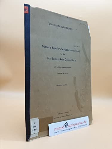 Mittlere Niederschlagssummen (mm) für die Bundesrepublik Deutschland / Jahr und Hydrologische Halbjahre / Zeitraum: 1891 - 1930