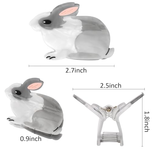 Pinza para cabello en forma de conejo miniatura 6