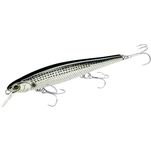 LUCKY CRAFT SW Slender Pointer 82MR S Saltwater Fishing Lures, Jerkbait Fishing Bait, 3.2", Bass Lures, Fishing Gear and Accessories with Treble Hooks, 804 Spotted Shad - Konoshiro