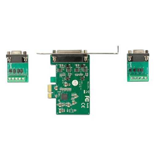 Delock PCIe x 1 Seriell 2X RS-422/485 DB9 ESD und optionaler Überspannungsschutz