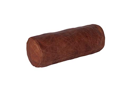 Ganloz Round Cervical Roll Cylinder Bolster Pillow Cover | Ergonomically Designed for Head, Neck, Back, and Legs, Ideal for Spine and Neck Support, 7x24 Inches, Tan Artical Pack of 1
