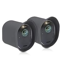 kwmobile 2X Schutzhülle für Arlo Ultra/Arlo Pro 3 / Pro 4 Hülle - Silikonhülle für Überwachungskamera - Sonnenschutz Abdeckung - Kamera Hülle Grau – Ansicht 5