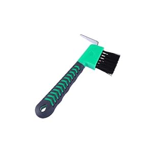Generic Paardenhoofpick Hoefverzorging Luxe Grip Hoef Pick Rubber Hoef Pick Met Borstel en Schraper Paarden Verzorgingsgereedschap (Willekeurige Kleur)