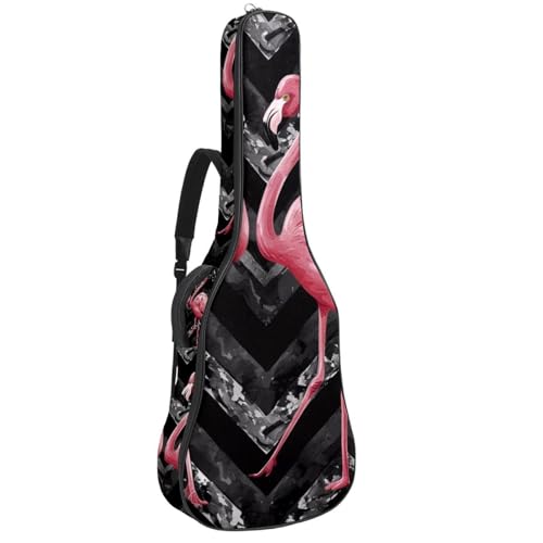 Housse pour guitare électrique imperméable avec protection Oxford et imprimé flamants