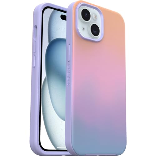 OtterBox iPhone 15, iPhone 14, and iPhone 13 Symmetry Series Clear Case - Papercut Flowers (Purple), Snaps to MagSafe, Ultra-Sleek, Raised Edges Protect Camera & Screen by Otterbox - Image 5