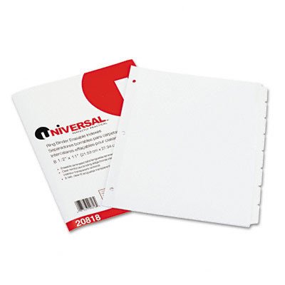 Index effaçable write-on intercalaire polypro amovible pour classeur a4