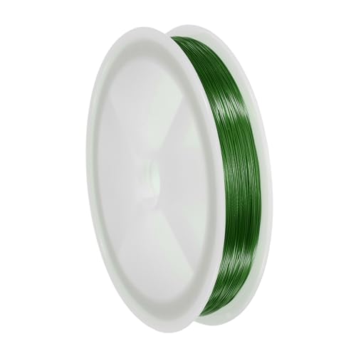 sourcing map 30 Gauge(0.3MM) Copper Wire for Jewelry Making Tarnish Resistant Beading Wire for Jewelry Making Crafts Supplies, Green,152M