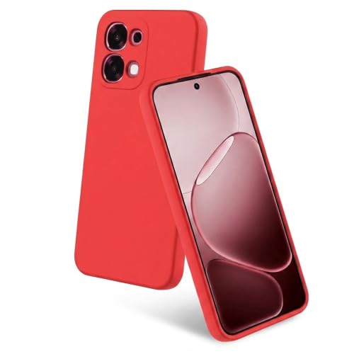 Image of Back Cover Compatible with Vivo T5x 5G /Y51 Pro 5G /iQOO Z11x 5G | Full Camera Protection | Premium Liquid Silicon Case | Flexible Bumper Case for Vivo T5x 5G / Y51 Pro 5G / iQOO Z11x 5G (Red)