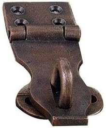 Van Dyke's Restorers Solid Iron Hand-Crafted Hasp for Chests and Trunks, Oil Blackened, 4"