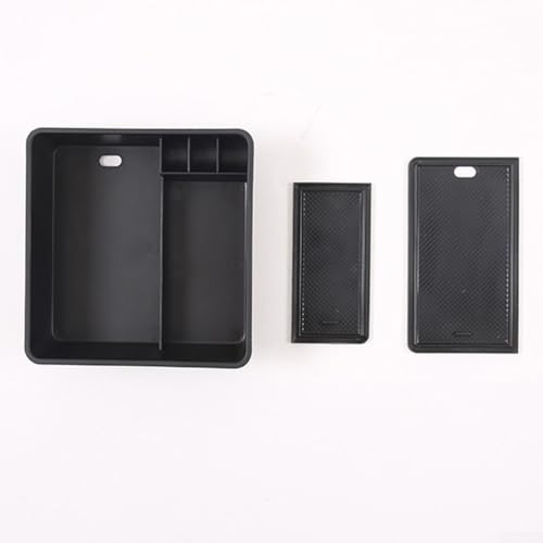 Boîte de rangement pour console centrale de voiture pour Range Rover Sport 2023 L460, noir, matériau ABS, installation directe, aucun perçage nécessaire (NON)