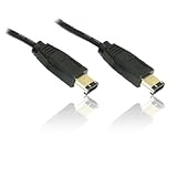 Cable de alta calidad CDL Micro - Cable FireWire de 6 a 6 Pines (5 m, IEEE 1394), Color Negro