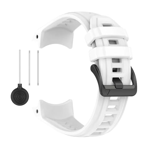 [�����ȓX] �ɓK��Garmin Instinct 3 Amoled 50mm 45mm�p�V���R���X�g���b�v�A���������p�u���X���b�g���X�g�o���h�A�ɓK��Garmin Instinct 3 Solar 45mm 50mm�x���g(White,50mm)