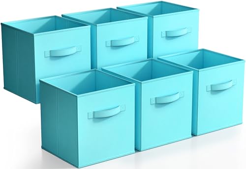 Sorbus Foldable Storage Cubes - 6 Fabric Baskets for Organizing Pantry, Closet, Shelf, Nursery...