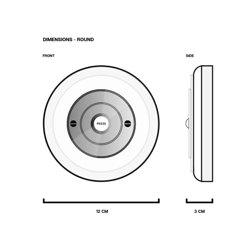 Traditional High Quality Round Wireless Doorbell in Black Ash and Black with Loud Chime (UK Plug in) F5S - Image 5