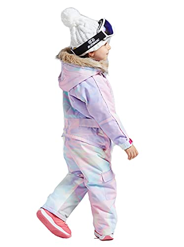 Image of Kids Girls Boys Waterproof Colorful One Piece Snowsuits Coveralls Ski Suits Jackets Winter Jumpsuits