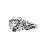 En Argent 925‰ 1001 Bijoux Bague argent 925‰ pt modèle lion pierre noire + écrin (offert) + Certificat d\'Authenticité Argent 925‰ - tour de doigt 58