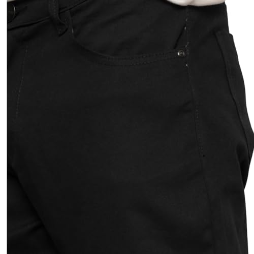 Calça Sarja Masculina Preta Básica Modelo Casual Premium Tamanho:36;Cor:Preto;Gênero:Masculina
