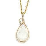 Natural Moonstone Gemstone 14k Gold Fill Handmade Pendant Necklace