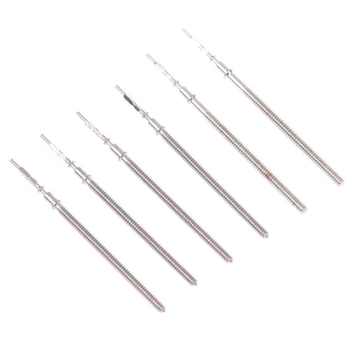 YXYFA 6 Stks Horloge Stalen Stam Kroon Onderdelen, Quartz Beweging Stalen Stem, Universele Uitbreidingshendel voor VK63 VK64 VK67 VK68 VK61