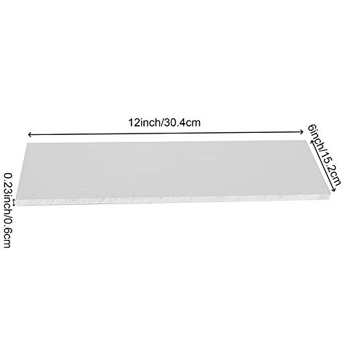 Zoenhou 2 Pcs 6061 Aluminum Sheet, Premium 6 X 12 X 1/4 Inch Thickness Metal Plate Rectangle With Bright Surface Precision Aluminum Alloy Film Heat Treatable Durable #TOP1