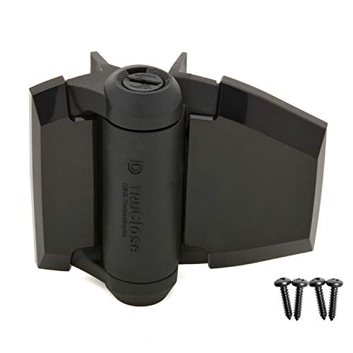 D&D Technologies Tca2L2S3Bts Truclose Regular Duty Gate Hinges, For Self Closing Metal And Wood Gates Up To 66 Pounds, With Alignment Legs, Gloss Black, 2 Count #TOP6