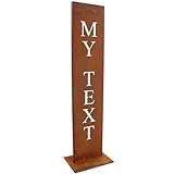Rostikal Personalisierte Gartenschilder 71 cm - Individuelle...