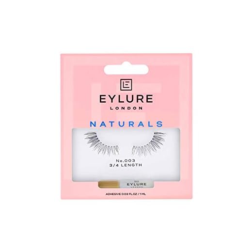 Eylure Naturals False Lashes, Style No. 003, Reusable, Adhesive Included, 1 Pair