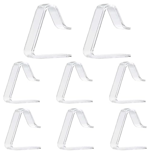 8 Pcs Table Cloth Clips, Clear Picnic Tablecloth Clips, Windproof Picnic Table Cloth Clamps Table Cover Clamps For Christmas Home Wedding Party Indoor Outdoor Camping