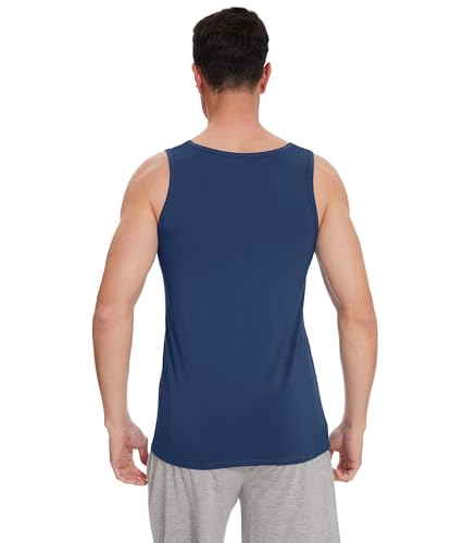 WiWi Viscose from Bamboo Men's Tank T-Shirt Soft Crewneck Undershirts Moisture Wicking Sleeveless Tanks Undershirt S-XXL2