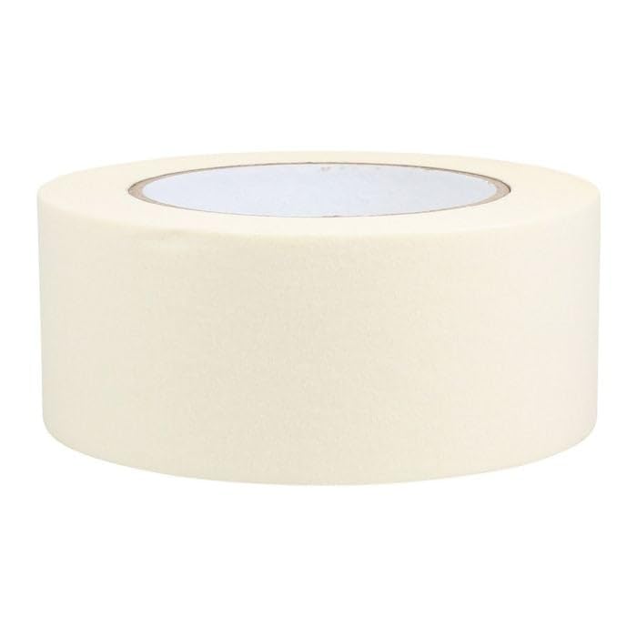 M.J 6X Premium Masking Tape 2" (50mm) * 50m Crepe Paper Tape – Painter’s Tape for Sharp Lines, No-Residue Removal, DIY & Decorating Essential, Arts & Crafts (6, 50mm x 50m)