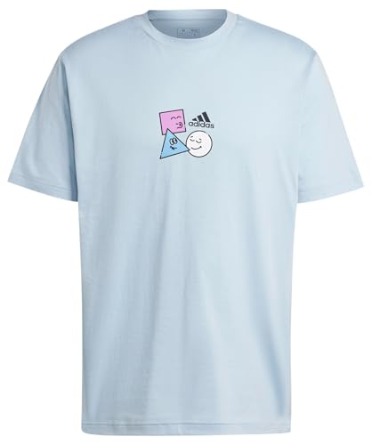 T-shirt graphique Adidas Positivity Shapes pour homme en coton doux