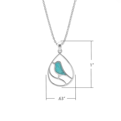 Boma Jewelry Sterling Silver Turquoise Bird Necklace, 16 inches by Boma - Used condition - Image 7