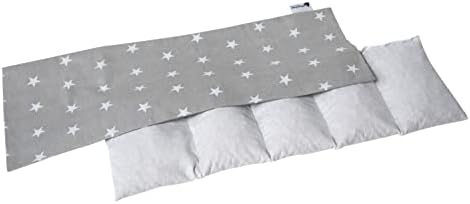 Medi Partners Kirschkernkissen Mikrowelle 60x20cm Körnerkissen groß Wärmekissen 800g 100% Baumwolle 5 kammern abnehmbarer Bezug - Kirschkernkissen nacken schulter Kältetherapie (St