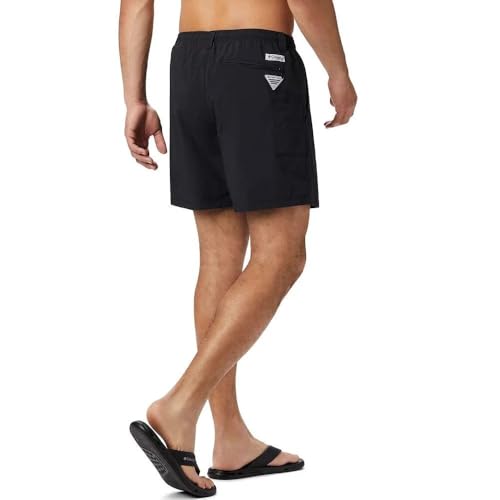 Columbia Bermuda masculina Backcast III, preta, média/costura interna de 20 cm