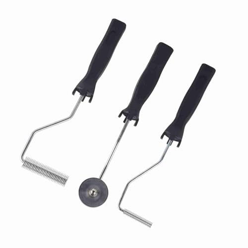 FRP Bubble Roller Fiberglas Roller Tools Kit Aluminiumlegierung Roller Set Ergonomischer ABS-Griff Kraftsparend für Faserverstärkte Kunststoffe (3-teiliges Set)